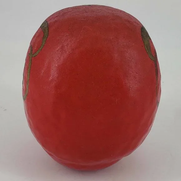 Japanese Daruma Doll Red Wishing Doll Paper Mache 4" - Picture 3 of 4